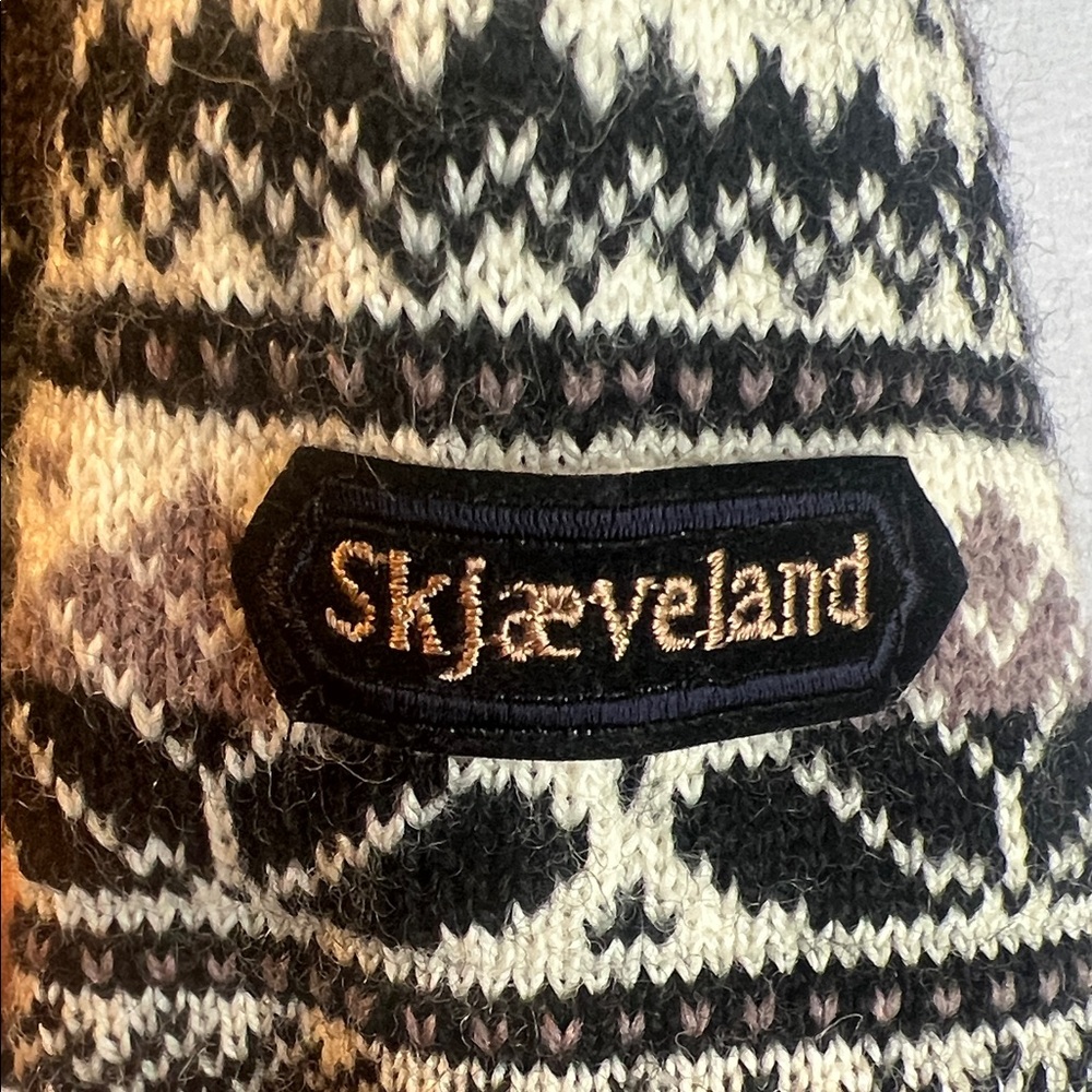 Skjaeveland Norwegian Telemark Style Pure New Wool Knit Cardigan PinkBrown M EUC - Picture 8 of 8